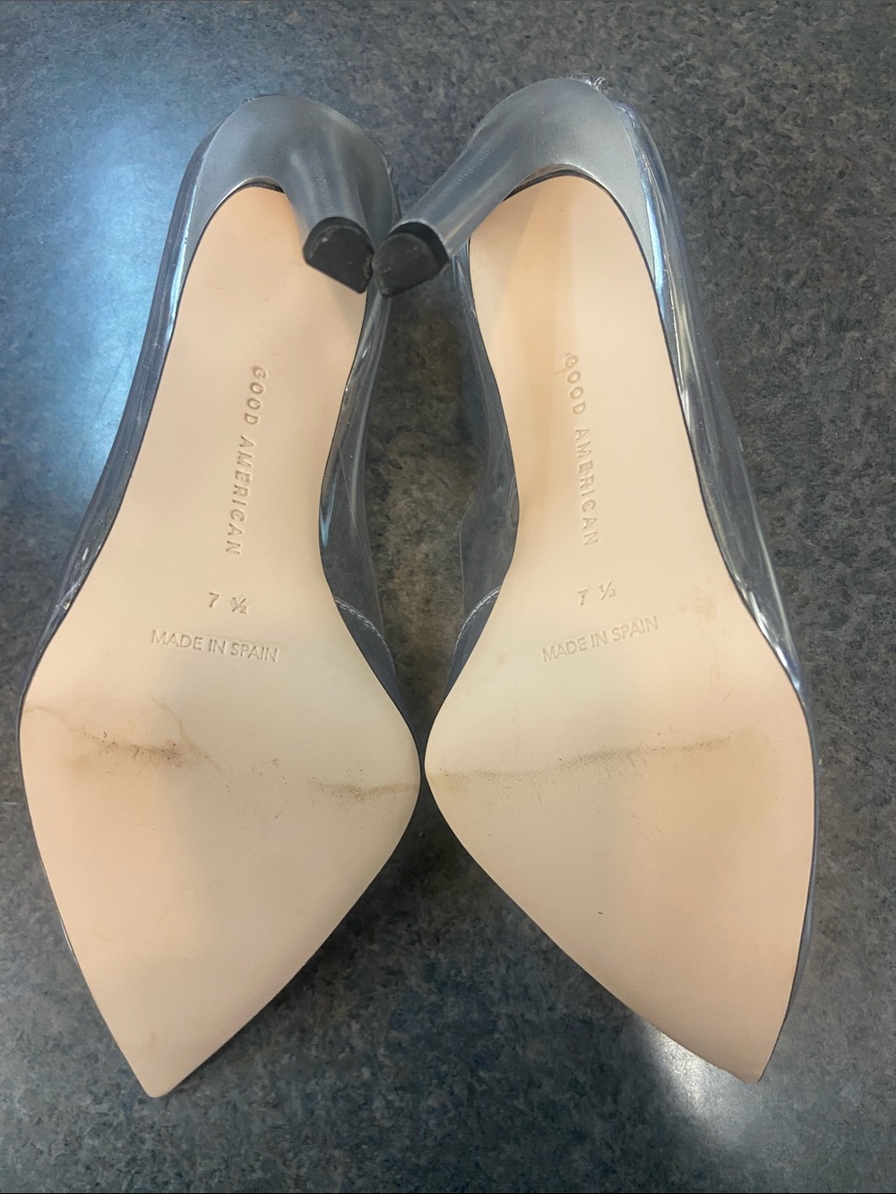 Good American Clear PVC Pointed-Toe Pumps - Picture 5 of 5